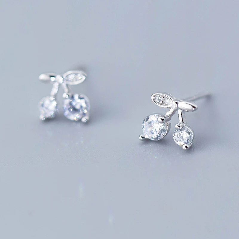 Женские серьги-гвоздики из кубического циркония ElfoPlataSi стерлингового серебра 925