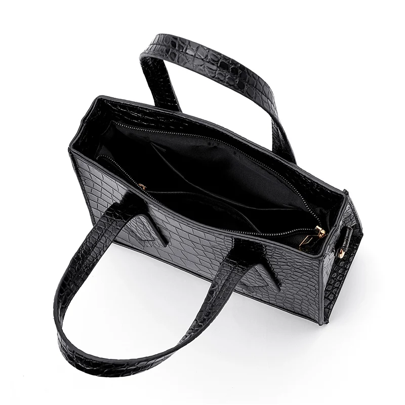 

Elegant Crocodile Women's Top Handle Handbags 2020 Quality Leather Female Messenger Tote Bags Medium Portable Lady Shoulder Bag