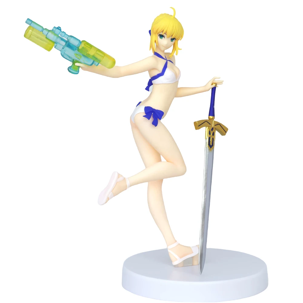 

Judai 18cm Original Furyu Fate Grand Order FGO Archer Altria Pendragon Saber Swimsuit Ver PVC Action Figure Model Toys
