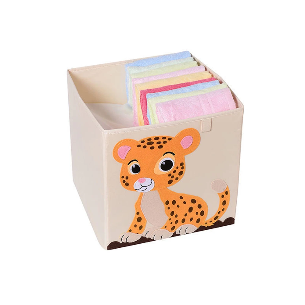 

Foldable Storage Box Large Capatity Cute Cartoon Animal Storage Basket Felt Cloth Fabric Storage Bins Holder Box for Toys Books
