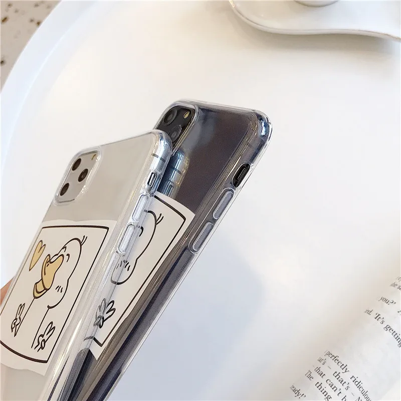 Простой милый чехол для телефона в китайском стиле с уткой IPhone XR Max мягкий