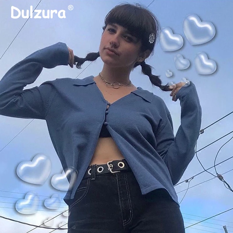 Harajuku бренд кнопки трикотажные кардиганы для женщин 2019 Ins Горячая Мода сплошной