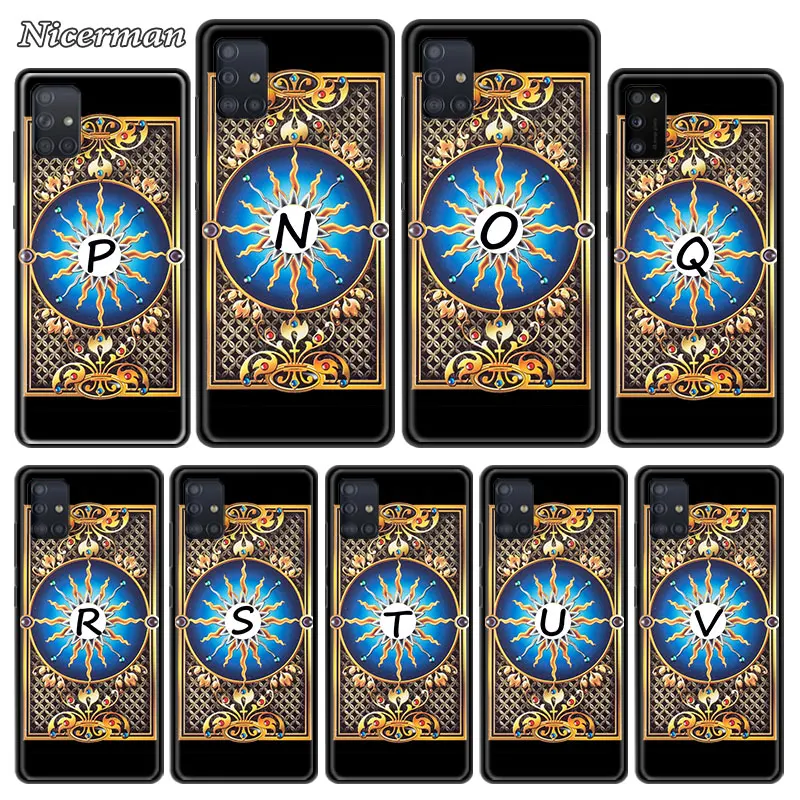 Черный мягкий чехол для Samsung Galaxy S10 S20 S9 S8 Plus Note 20 Ultra 10 Lite 9 M31 F41 M51 телефона 26 букв N Z P