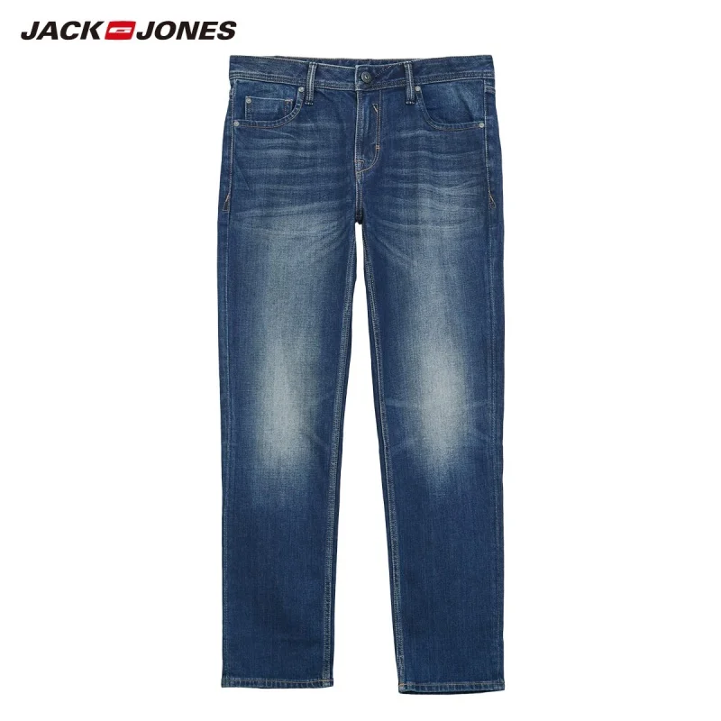 

JackJones Men's Regular straight fit Streetwear Italian Cotton Fabric Jeans| 219332555