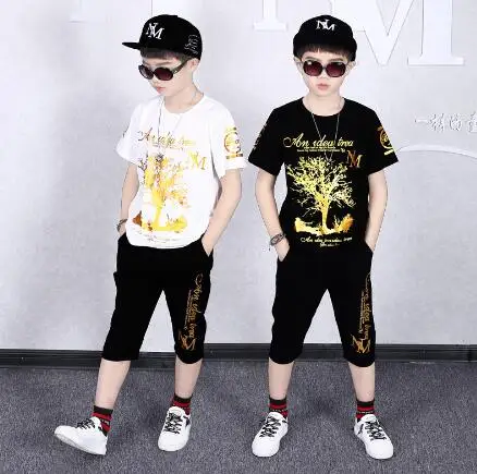 Спортивный костюм с коротким рукавом для мальчиков 4-14 лет |