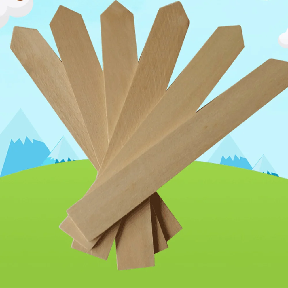 

50PCS Wooden Garden Plant Labels Nursery Garden Markers Plant Stakes Tags