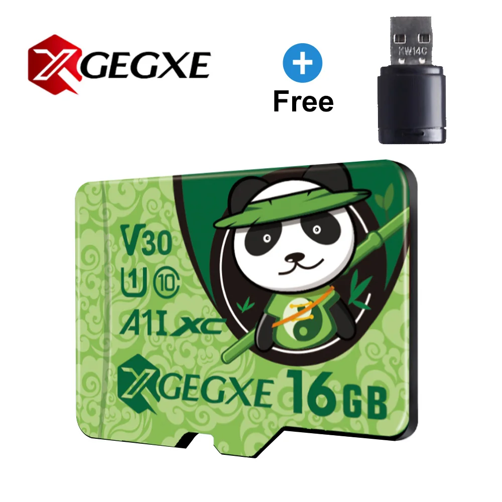 16GB-Card Reader XGEGXE Micro SD 16 ГБ 32 ГБ 64 Гб 128 Гб карта памяти C10 модная TF карта флэш-накопитель для смартфона - Емкость: 16GB-Card Reader