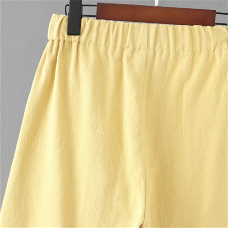 Plus Size Pants For Women In Spring Autumn Wear Elastic Waist Cotton Fabric Loose Trousers Large Size Casual Pants For Fatlady