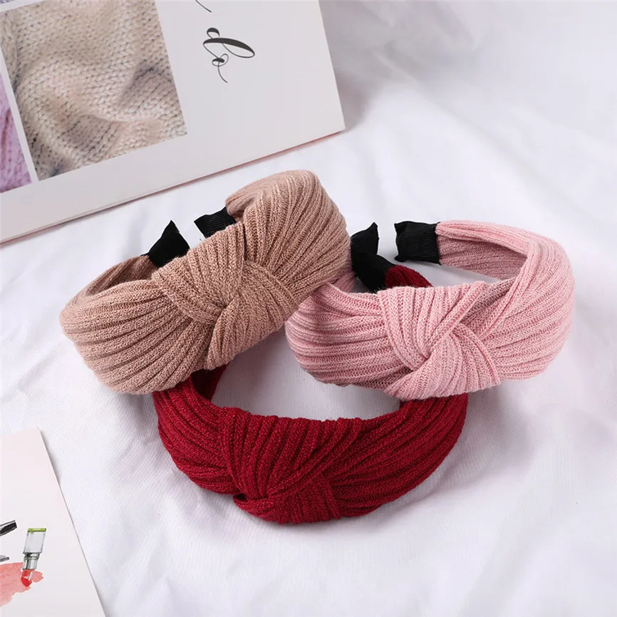 Винтажная Женская бархатная завязанная крестообразная повязка на голову