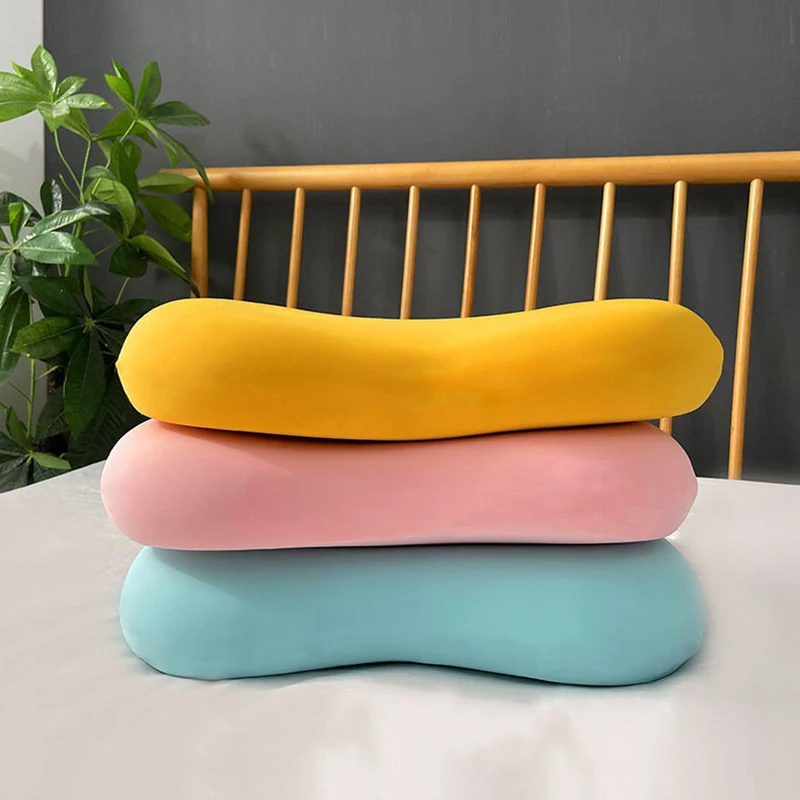 

NEW 55x35cm Neck Pillow Fiber Slow Rebound Memory Foam Pillow polar soft fabric Health Care Orthopedic Latex Neck Foam Pillow