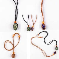 jewelry diy stone holder necklace rope empty cord stone necklace crystal