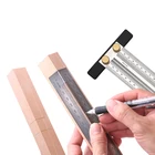 Деревообрабатывающий Высокоточный линия Scribe 180-400 мм для пальцев, искусственные бриллианты, Т-образный правитель отверстие разметочная линейка из нержавеющей стали Mark Line Gauge измерительные инструменты