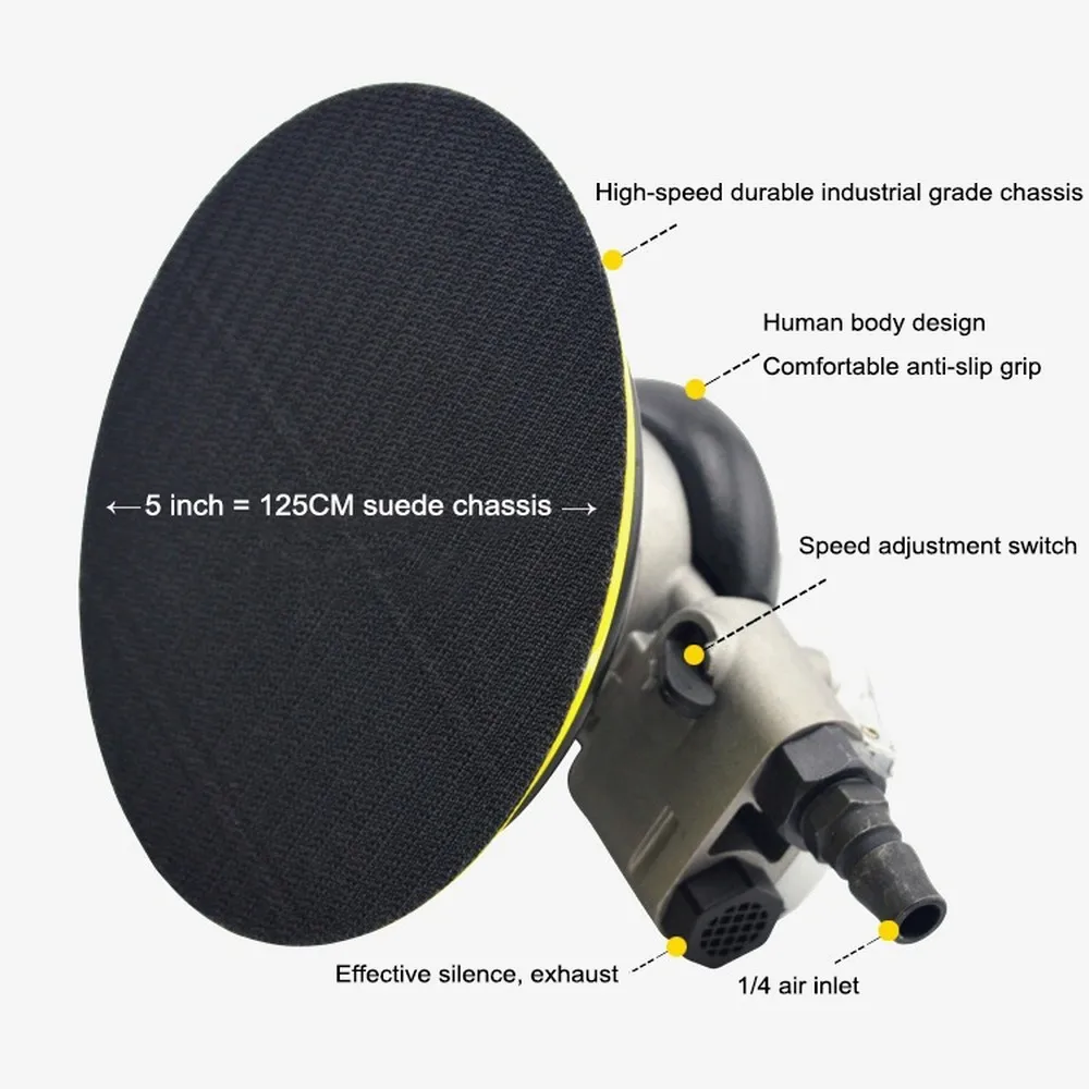 10000RPM Dual Action Pneumatic Air 5 Inches Sander Car Paint Care Tool Polishing Machine Electric Woodworking Grinder Polisher |