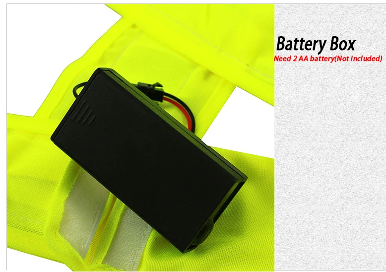 16pcs LED safety vest reflective running jacket Reflective Strap Vest Night Warning Vest Cycling Working Outdoor Clothes
