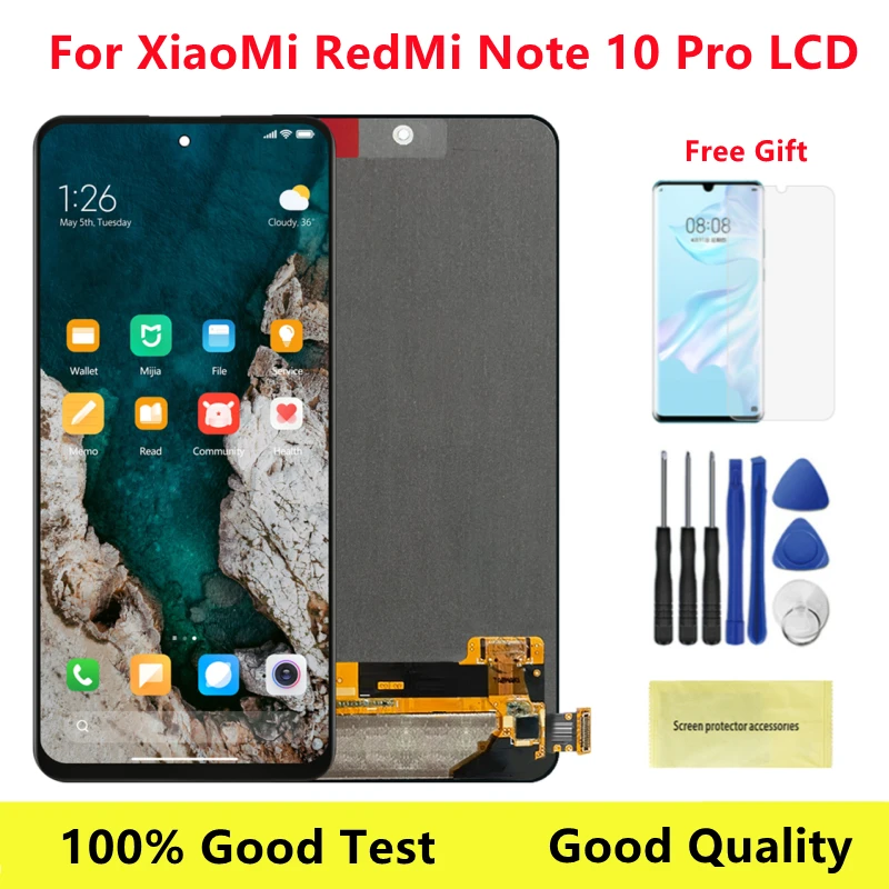 Оригинальный дисплей 6 67 дюйма для Xiaomi Redmi Note 10 Pro ЖК-дисплей с сенсорным экраном и