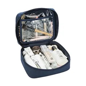 Профессиональный Чехол для макияжа, женская косметичка большой емкости, водонепроницаемый чехол для макияжа, полиэфирная дорожная Сумочка для туалетных принадлежностей, чехол для красоты