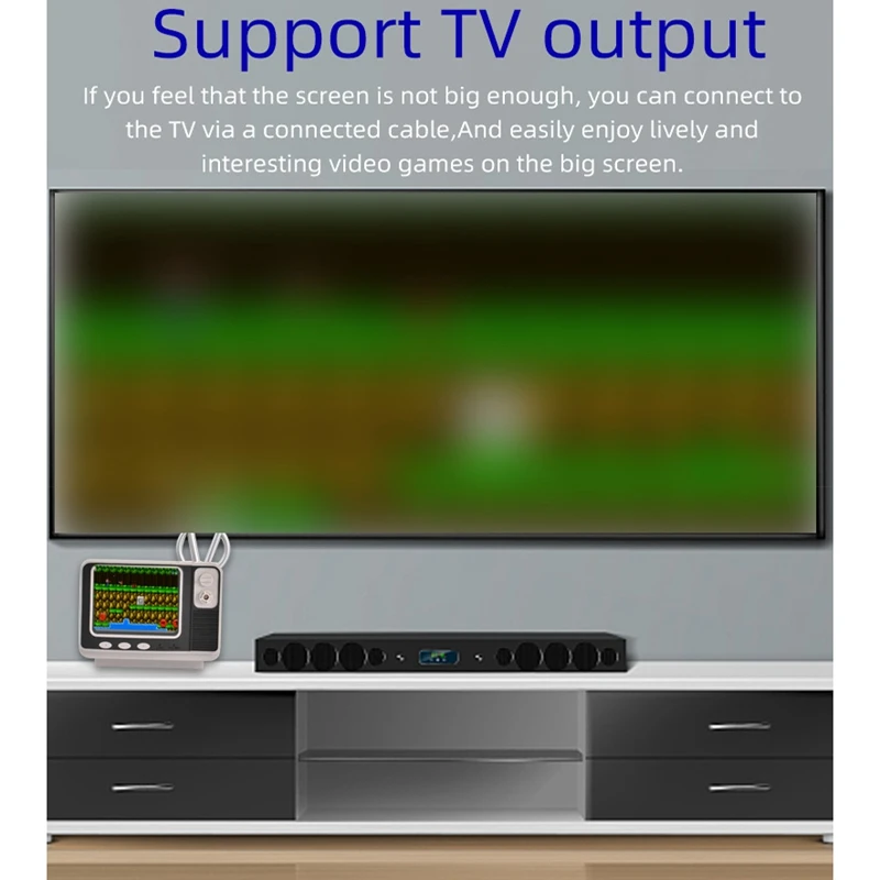 

Retro Mini TV Console Handheld Game Console Video Games for NES Games with 2 Wireless 2.4G BT Controllers