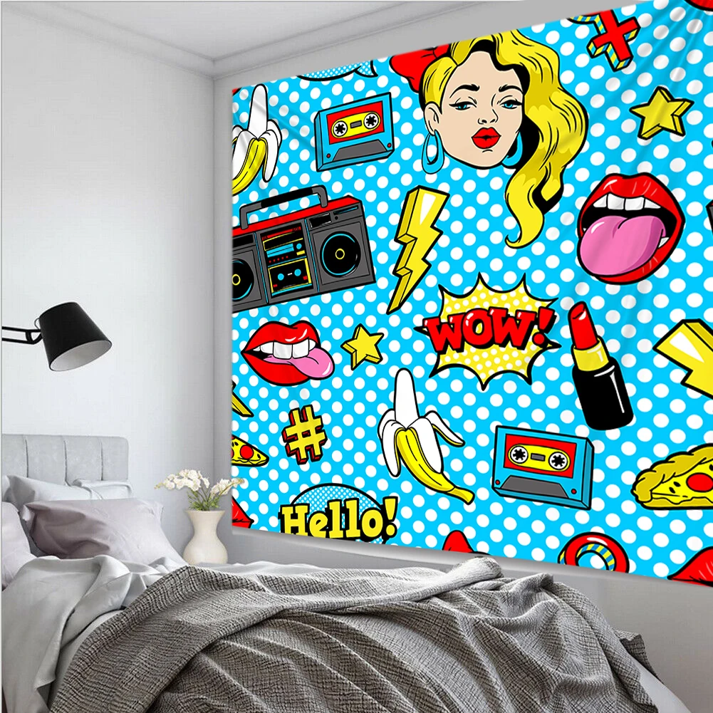 

Cartoon Tapestry Carpet Animals Wall Hanging Beach Towel Blanket Home Decor Cloth Yoga Mat