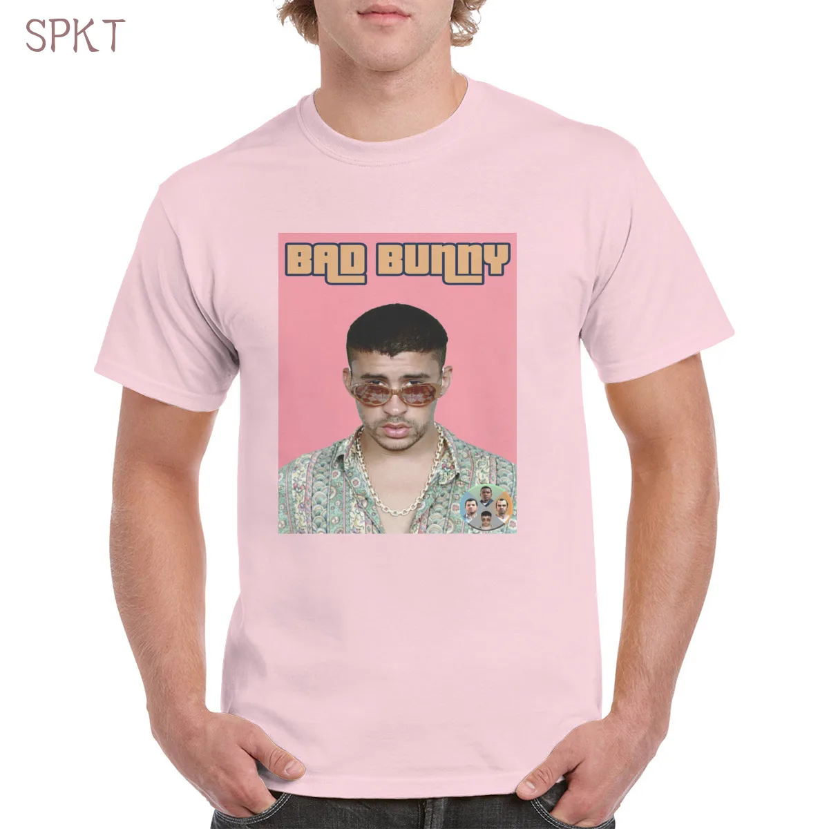 

Bad Bunny El Conejo Malo Melancholy man 100%Cotton Tshirt Top Harajuku Aesthetic Tshirt Oversized clothes Female/Man