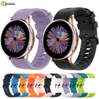 Ремешок силиконовый мягкий для наручных часов, браслет для Samsung Galaxy Watch active 2 40 мм 44 мм