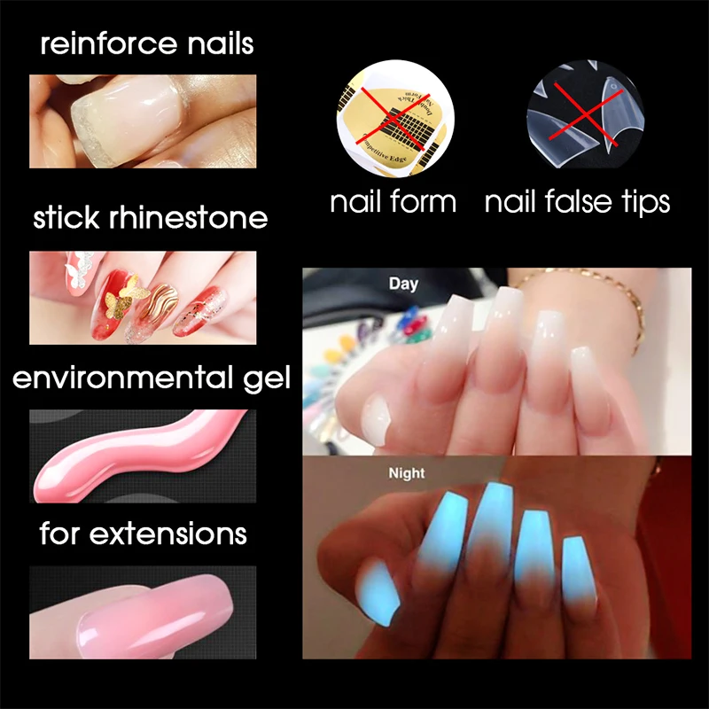 

5Pcs Poly UV Gel Nail Manicure Kits Gel Polish Set All For Manicure Nails Art Poly Nail Gel For Nail Art Extension Design Tools