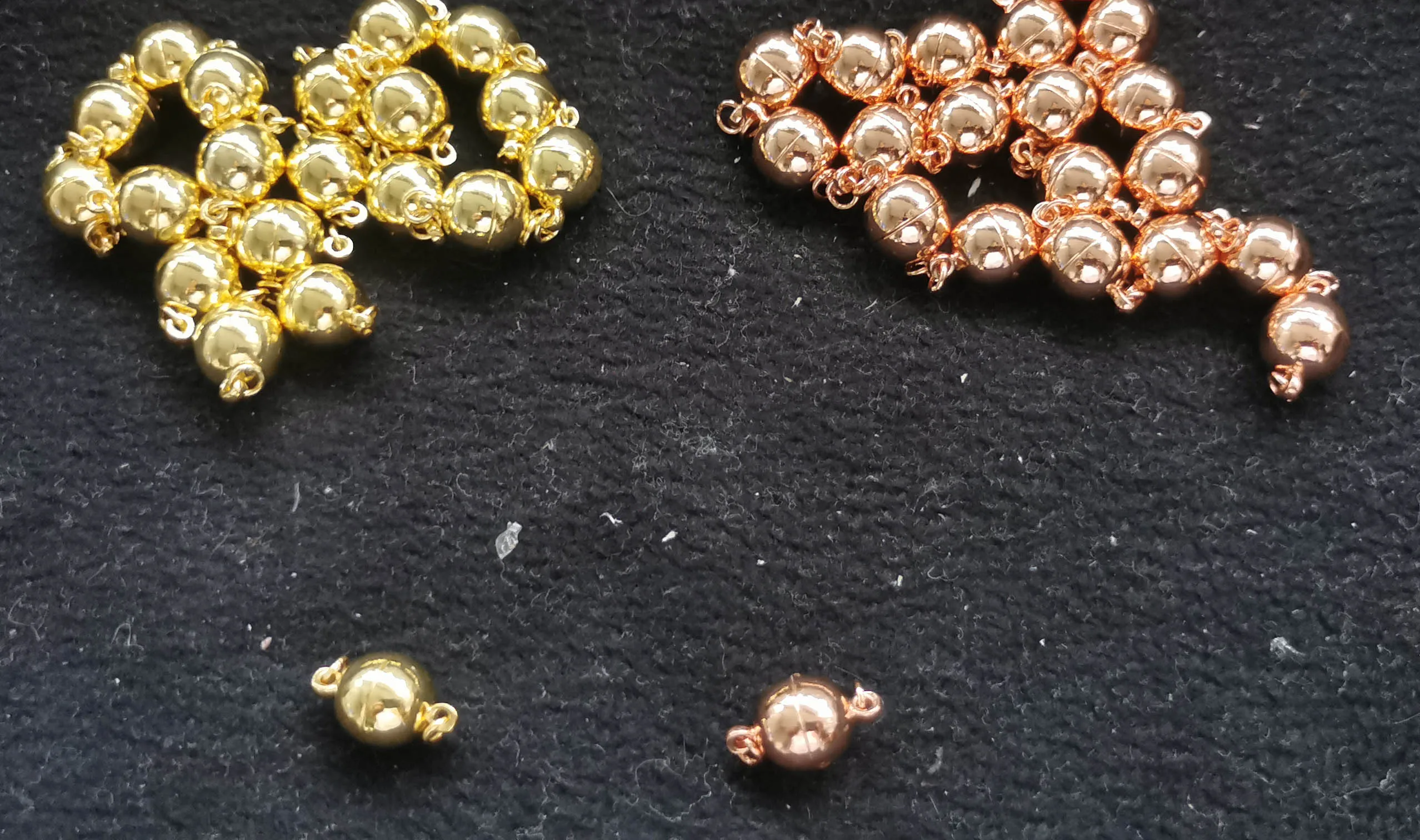 

Large 10pcs Strong Magnetic Clasp-Jewelry clasps gunmetal silver bronze brass 4-12mm Magnetic Clasp Mix - Medium