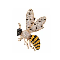 jewelry honey bee crystal cubic zirconia enamel collection accessories brooch pin gift women
