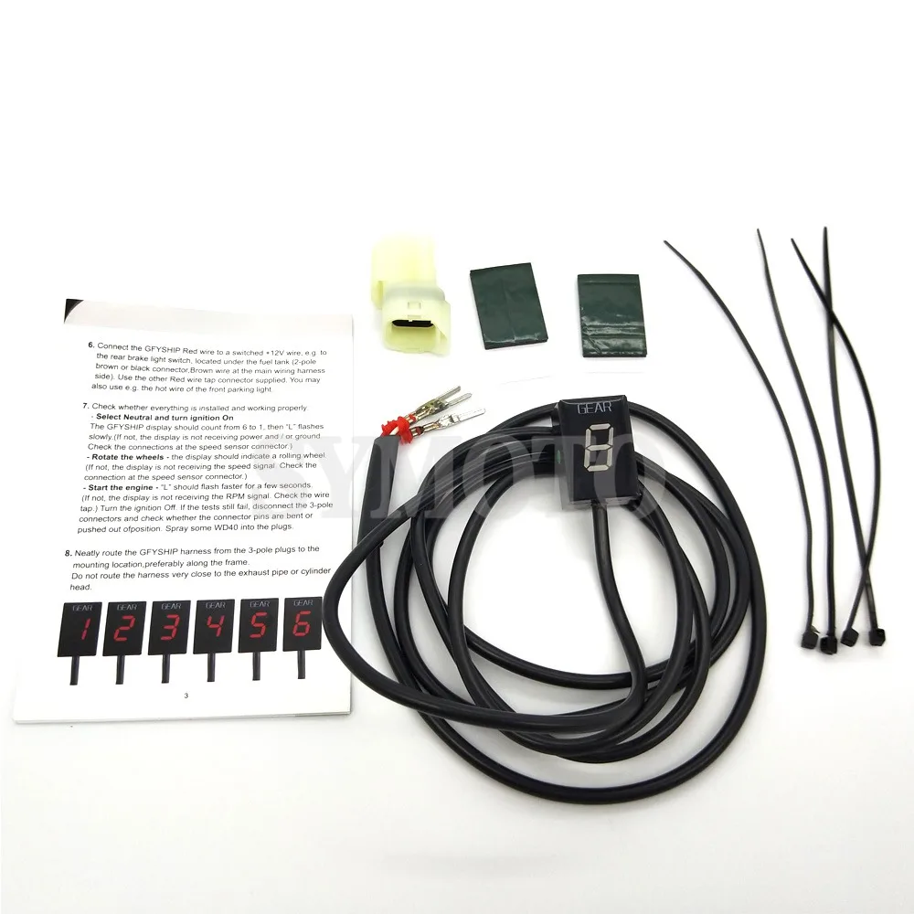 

For Honda VFR750 VFR800 VFR 750 VFR 800 1998-2005 Motorcycle LCD Electronics 1-6 Level Gear Indicator Digital Gear Meter