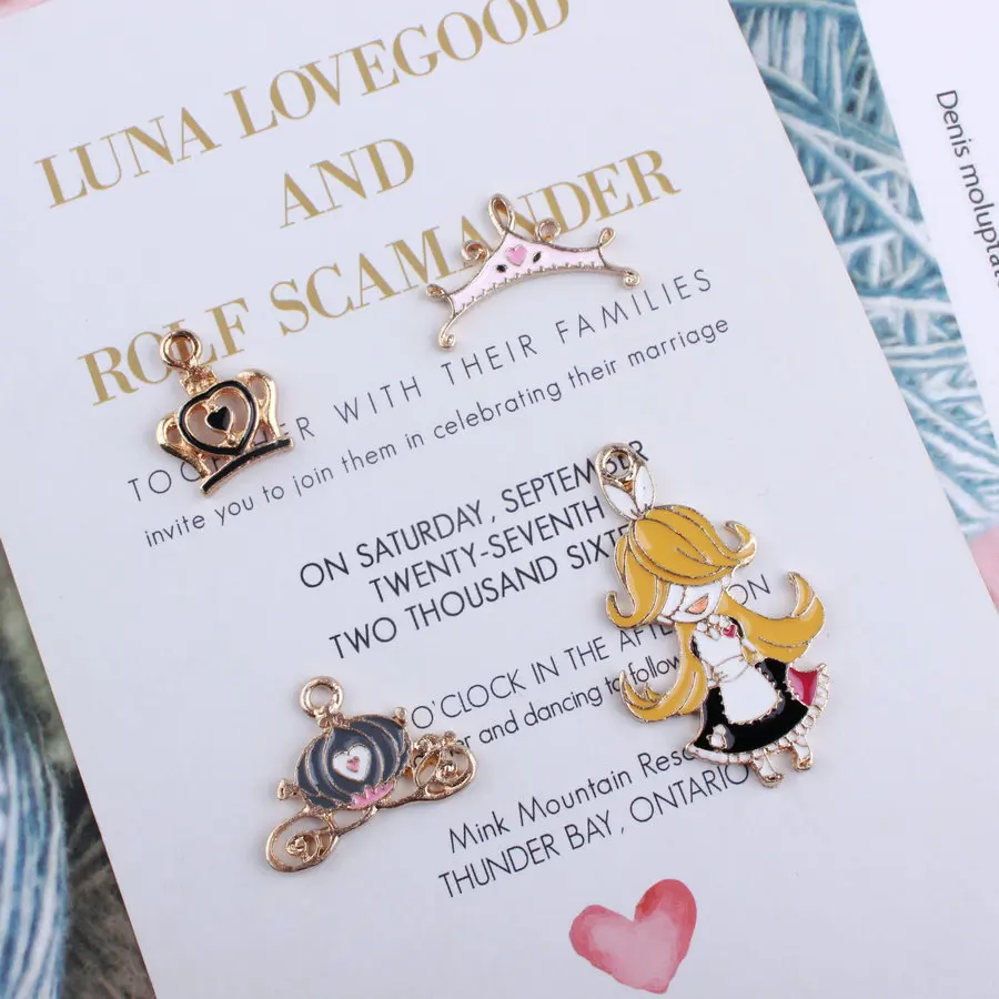 10 шт DIY ювелирные аксессуары брелок браслет эмаль испечь краска сплав большая