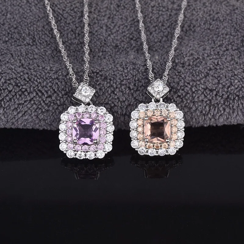 Женское Очаровательное ожерелье MENGYI модное с квадратным кулоном из блестящего