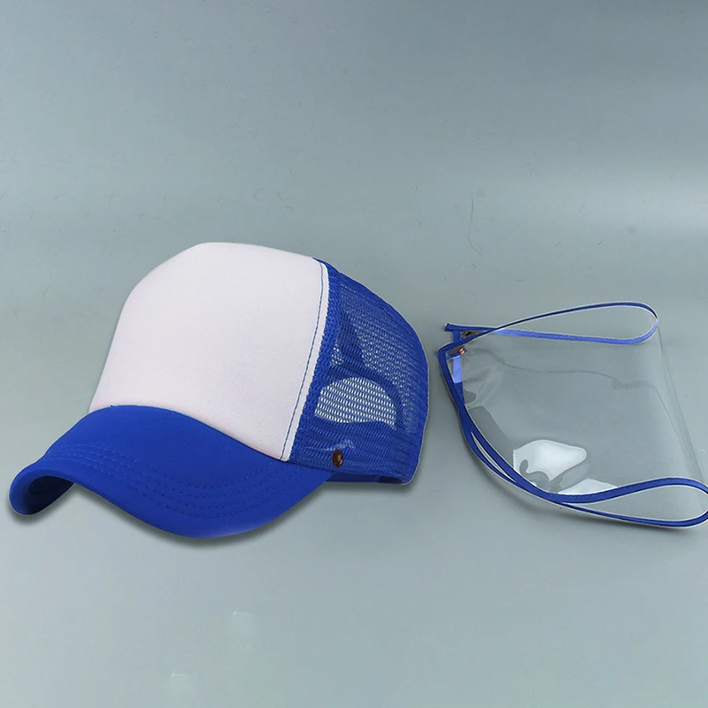 

Anti-spitting Protective Baseball Cap with Dustproof Transparent Cover Outdoor Face Cover Caps can CSV