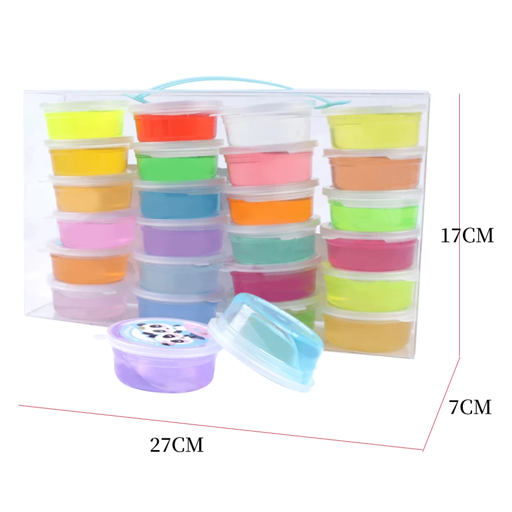 24 шт. прозрачный слизь игрушки клей для страз пушистого шпатлевка облако