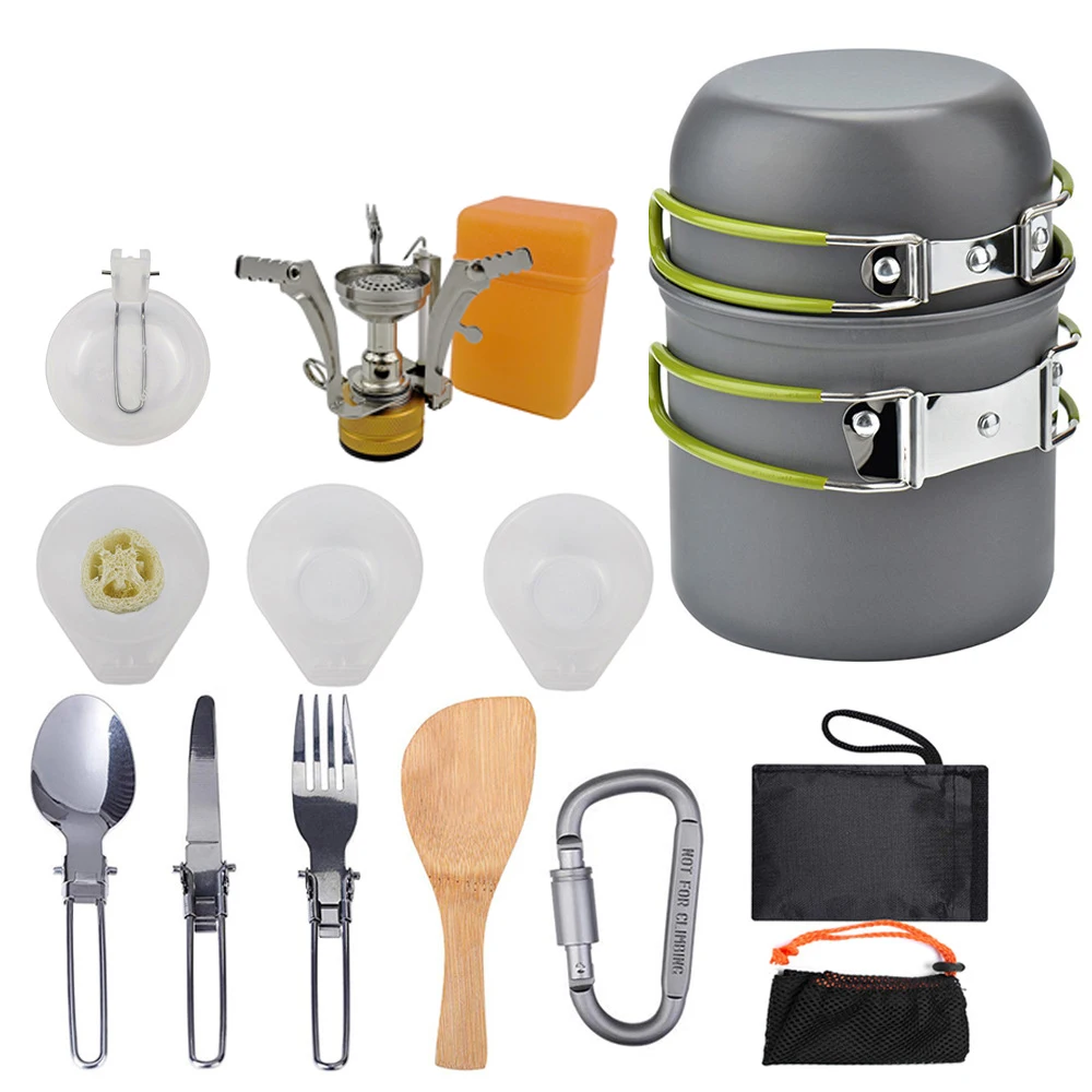 

Набор посуды для пикника, из алюминия кухонная посуда из сплава, для 1-2 человек