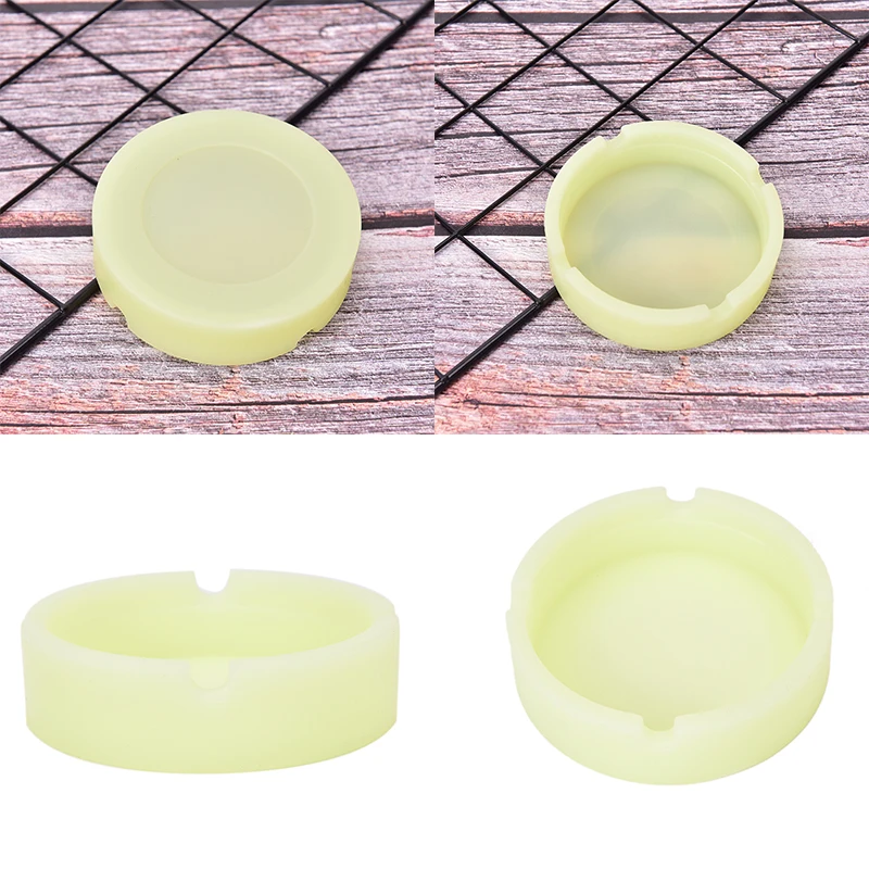 

Hot Sale Glow In The Dark Luminous Silicone Soft Ashtray For Smoking Cigar