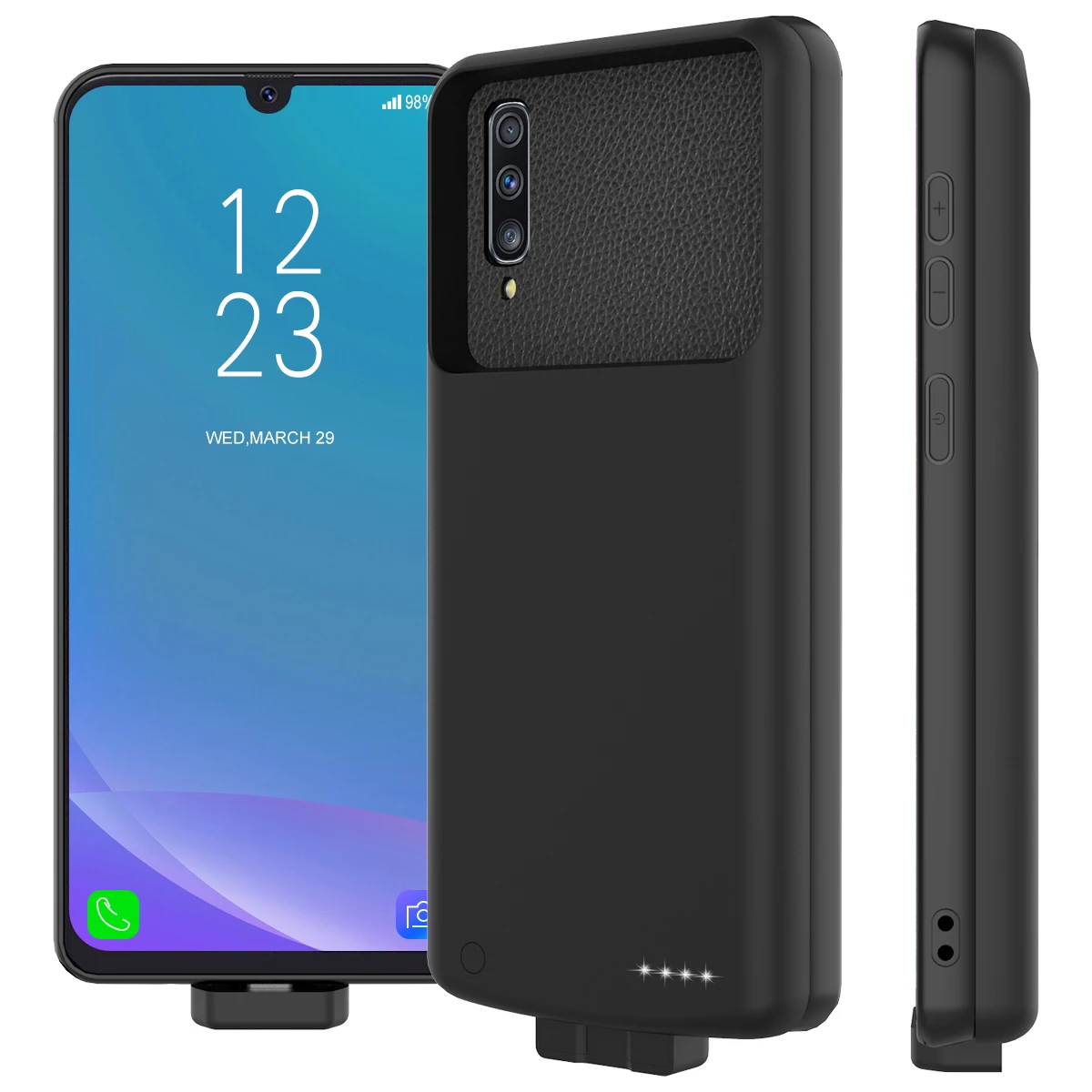 Для samsung Galaxy A50s A30s корпус батареи съемный 7000 мАч резервного копирования PowerBank+ TPU зарядный чехол для samsung A50s зарядное устройство чехол