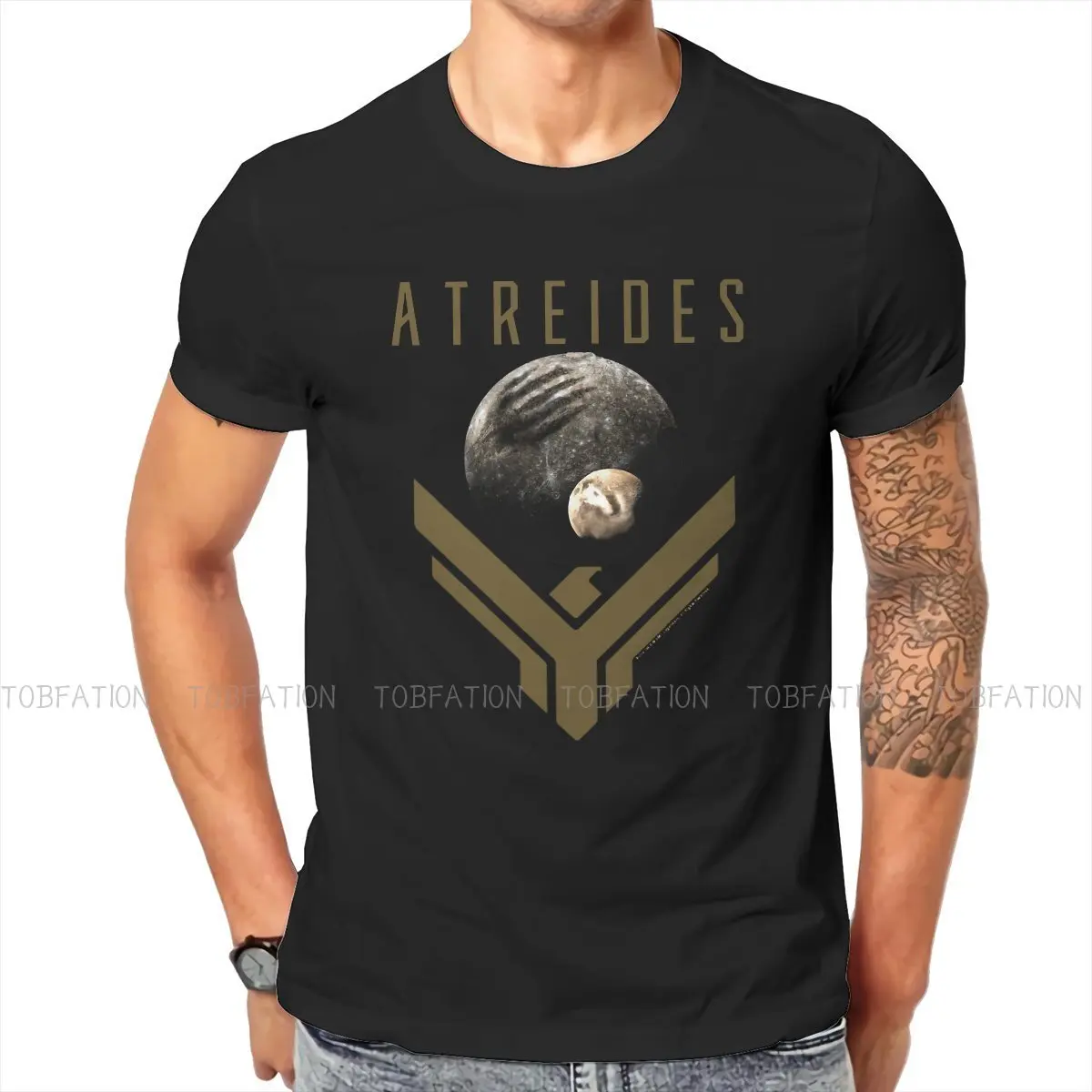 

Футболка для подростков, с принтом фильма, надписью Atreides House Ball, в стиле Харадзюку, Высококачественная свободная футболка с круглым вырезом, ...