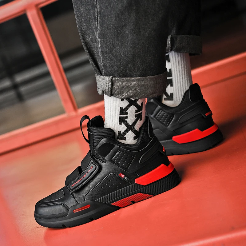 

2020 Fashion Men Running Shoes Hight Top breathable Men's Sneakers Non-slip Flat sports shoes Lace-up casual Walking shoes