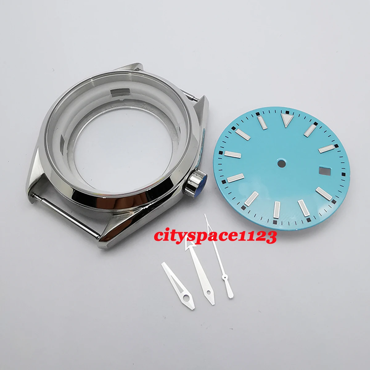 

41 мм полированное сапфировое стекло 316 чехол из нержавеющей стали для часов светящийся циферблат подходит для NH35,NH36 механизм