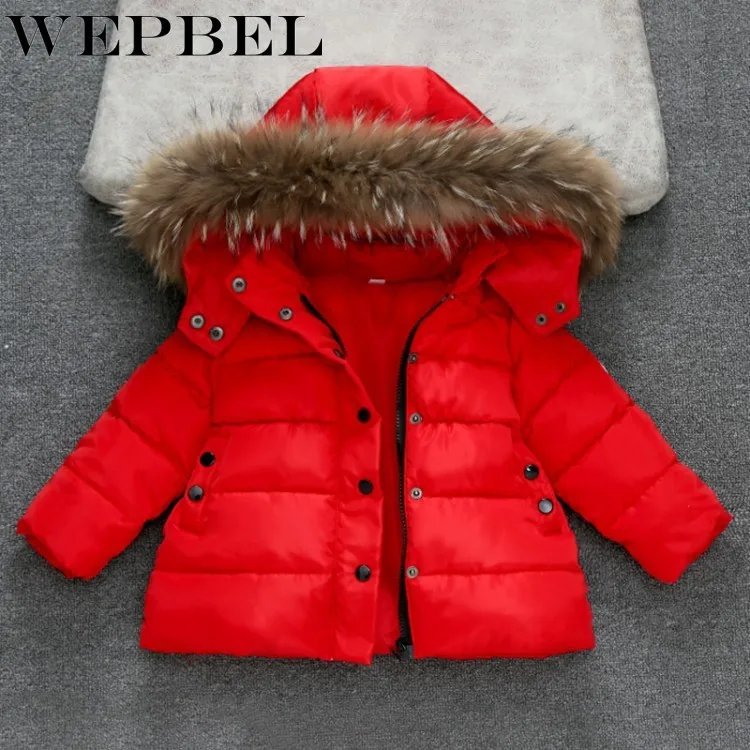 WEPBEL/детская одежда для девочек коллекция 2018 года новое зимнее хлопковое пальто