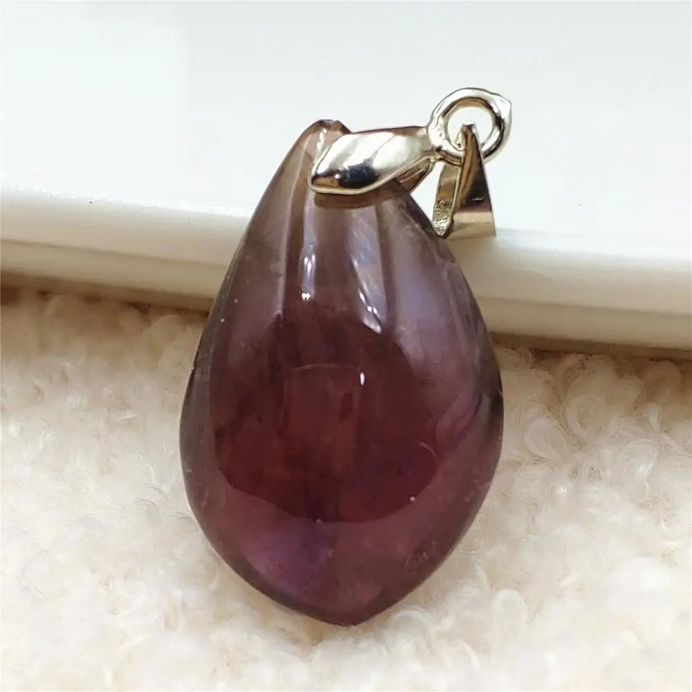 

Натуральный ауралит 23 фиолетовая красная подвеска Канада Капля воды женское ожерелье 26x17x9 мм модный камень AAAAA
