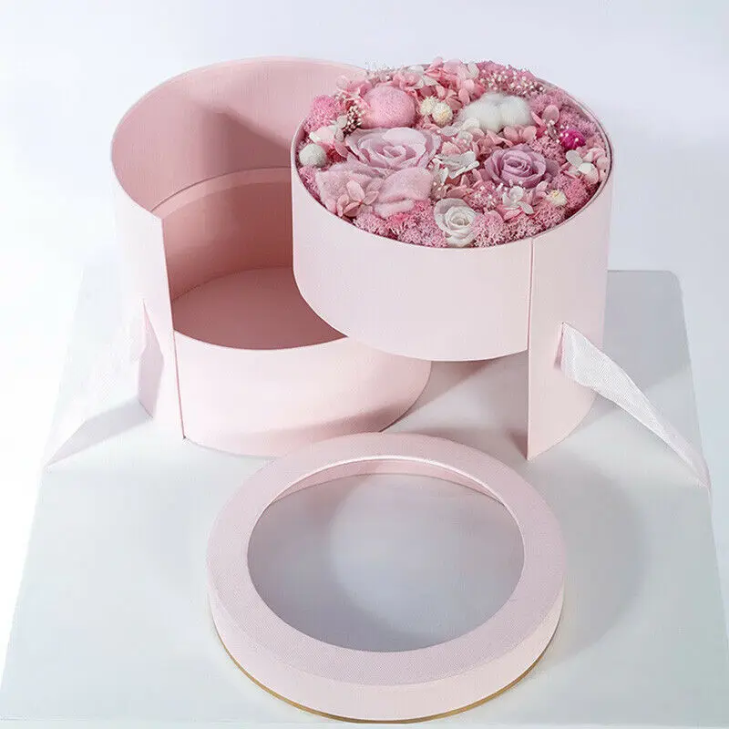 

Double Layers Round Rotating Box Gift Box Flower Box Packing Box DIY Gifts Box