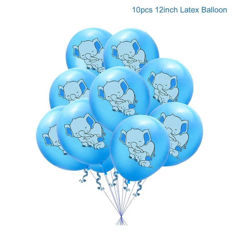 blue 10pcs QIFU Oh для маленьких мальчиков вечерние украшения детский душ воздушные Шары Баннер для маленьких девочек подарки на крещение принадлежности - Цвет: blue 10pcs