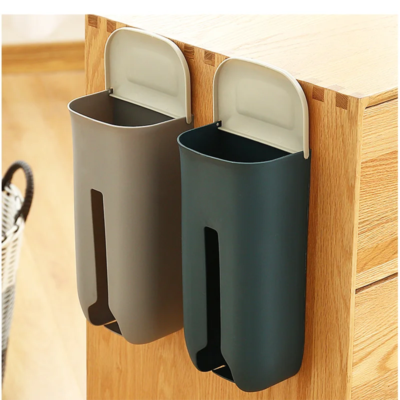 

Wall Mounted Garbage Bags Storage Box Plastic Bags Dispenser Case Holder Hanging Kitchen Rubbish Bag Organizer Container