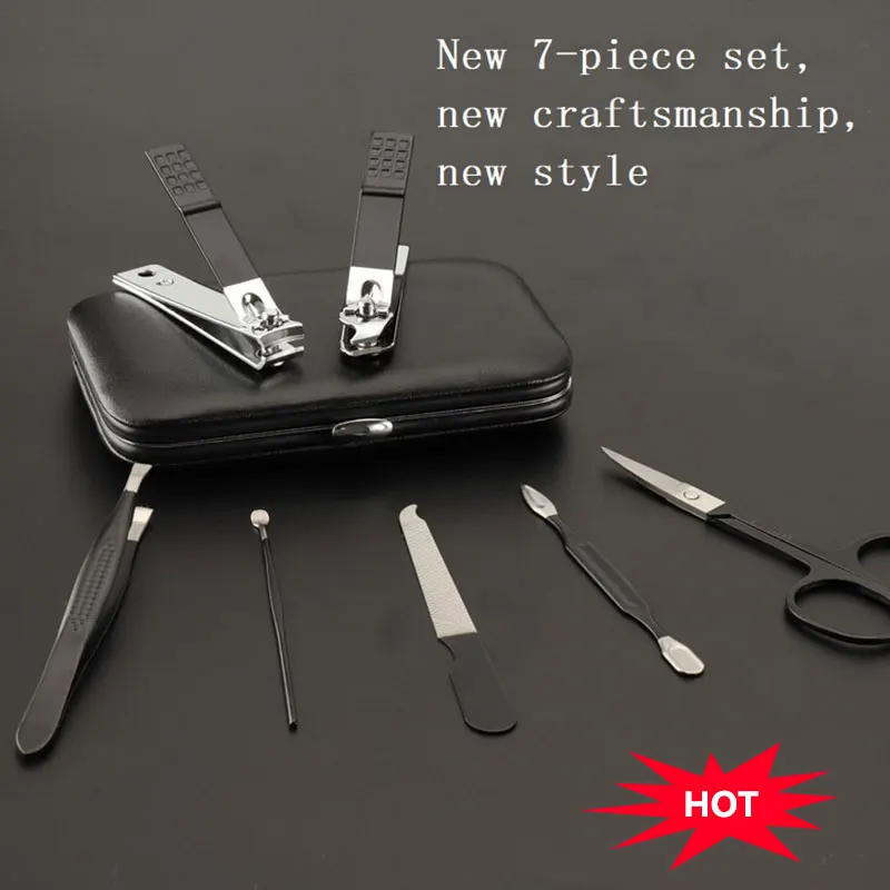 7 шт. набор многофункциональных ножниц для маникюра и педикюра из нержавеющей