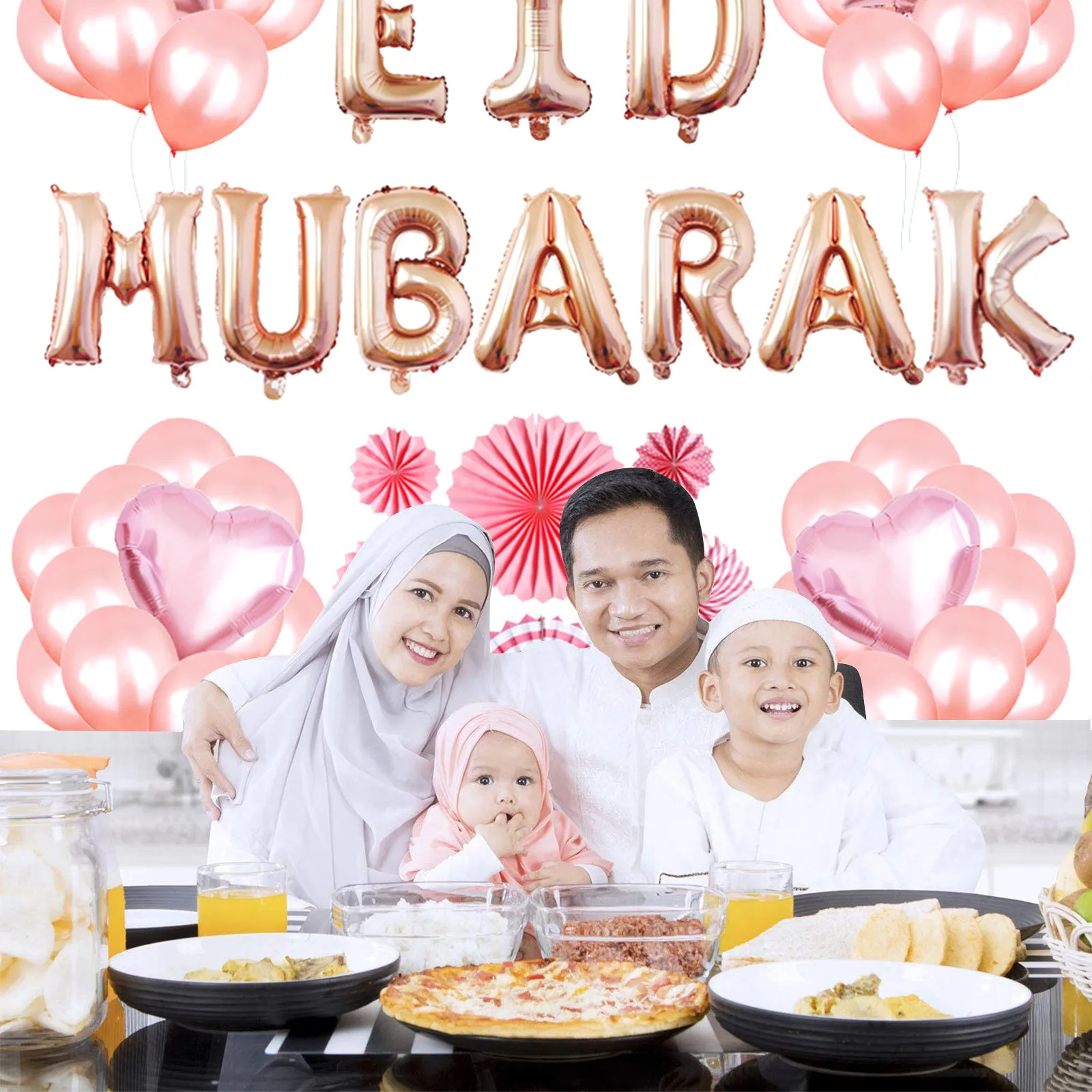 

Balloons Eid Mubarak Ramadan Kareem Foil Balloons Islamic Festival Party SuppliesballUK Party Decoration globos