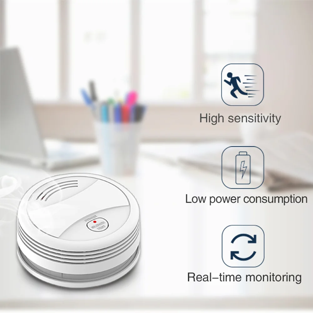CPVan SM05W WiFi детектор дыма Tuya APP контроль безопасности пожарная защита беспроводной