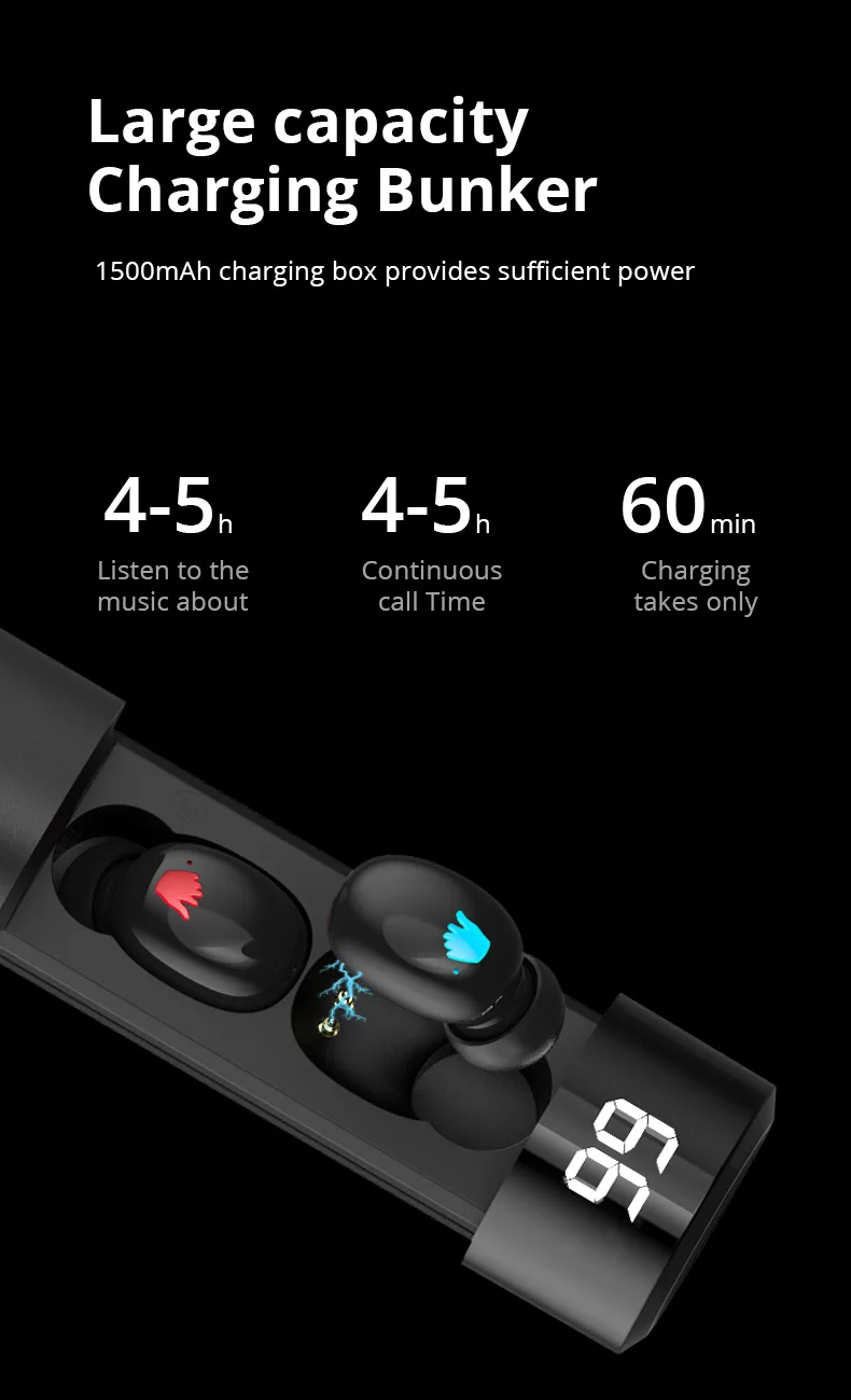 Наушники-вкладыши TWS с Q67 Bluetooth наушники 5 0 Беспроводной 3D стерео мини двойной