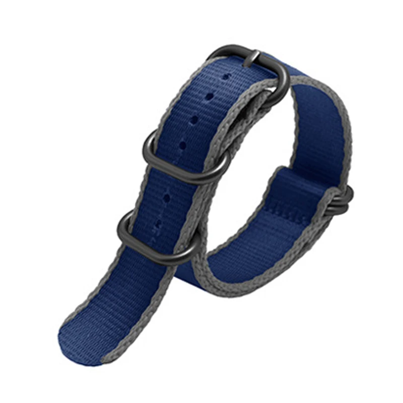 blue gray side Onthelevel 20 мм 22 мм ремень безопасности зулу ремень качество нейлон Nato ремешок для часов спорта Военная G10 часы ремешок черный серебряный пряжка# C - Цвет ремешка: blue gray side