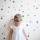Мультяшные маленькие звездочки, наклейки на стену, сделай сам, виниловый арт для детской комнаты, домашний декор, наклейки на стену #014