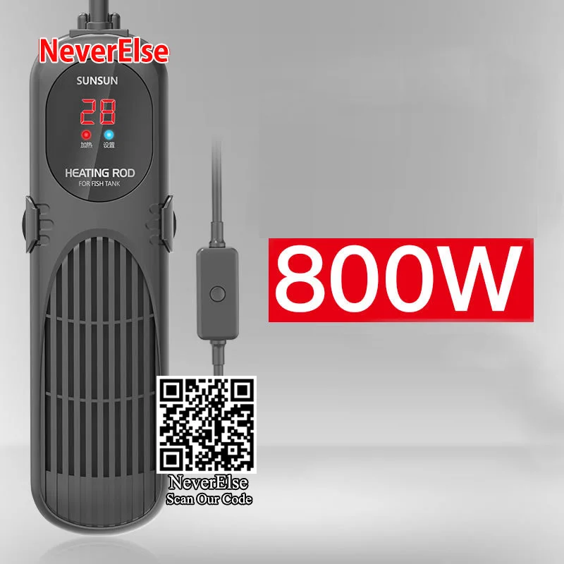 Oval 800W 27cm Цифровой водонагреватель для аквариума, регулятор температуры воды, погружной 50~ 1000 Вт, регулировка 20-34 градусов Цельсия, автоподогрев аквариума - Цвет: Oval 800W 27cm
